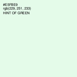#E5FBE9 - Hint of Green Color Image